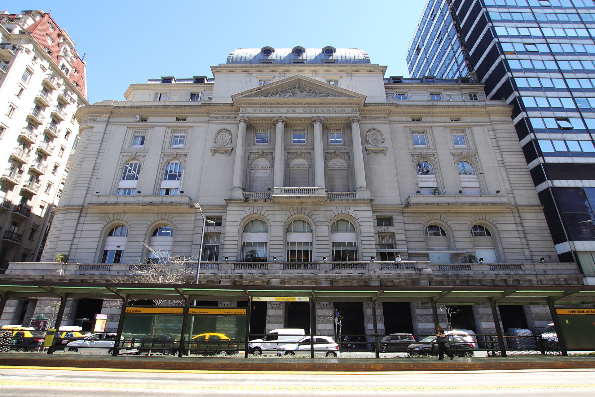 La sede de la Bolsa de Comercio de Buenos Aires, en el microcentro porteño (foto de archivo).