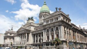 Fachada y cúpula del Palacio del Congreso de la Nación Argentina, en Buenos Aires, en una foto de 2014.