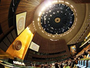 El salón de la Asamblea General de las Naciones Unidas, en Nueva York (foto de archivo).