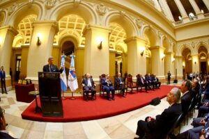 Horacio Rosatti, presidente de la Corte Suprema y del Consejo de la Magistratura, en el palacio de Tribunales (foto de archivo).