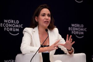María Corina Machado durante el Foro Económico Mundial de América Latina, en 2011.