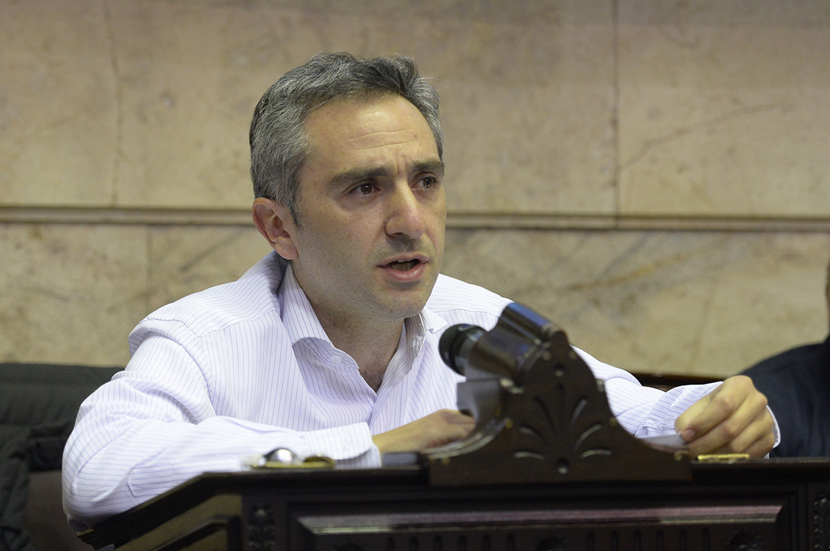 Andrés Larroque habla en la Cámara de Diputados de la Nación en 2018. Foto de archivo.