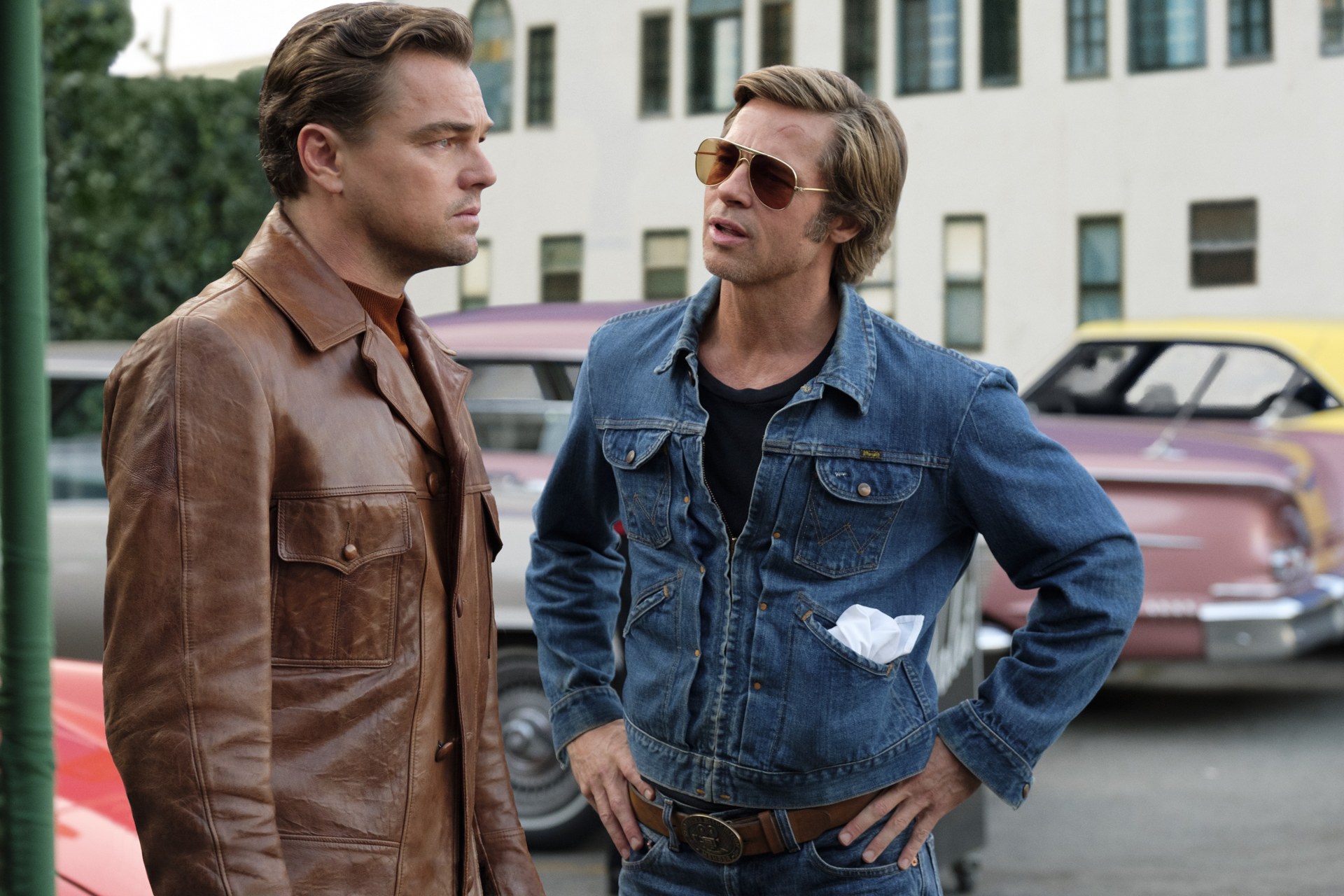 Leonardo DiCaprio y Brad Pitt en Érase una vez en Hollywood, de Quentin Tarantino.