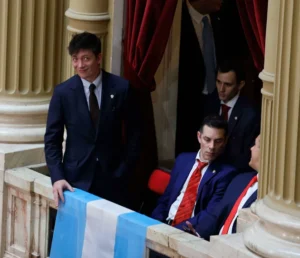 Santiago Caputo, asesor presidencial, en el Congreso. Foto de archivo.