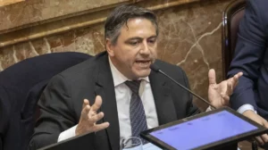 Un senador durante una sesión en la Cámara alta.