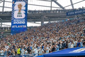 Hinchas en el estadio de Atlanta durante el partido Argentina-Egipto del Mundial 2026 (foto de archivo).