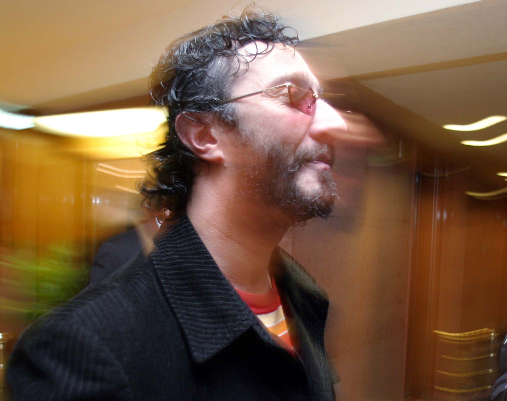 El músico Fito Páez en una conferencia de prensa